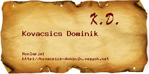 Kovacsics Dominik névjegykártya